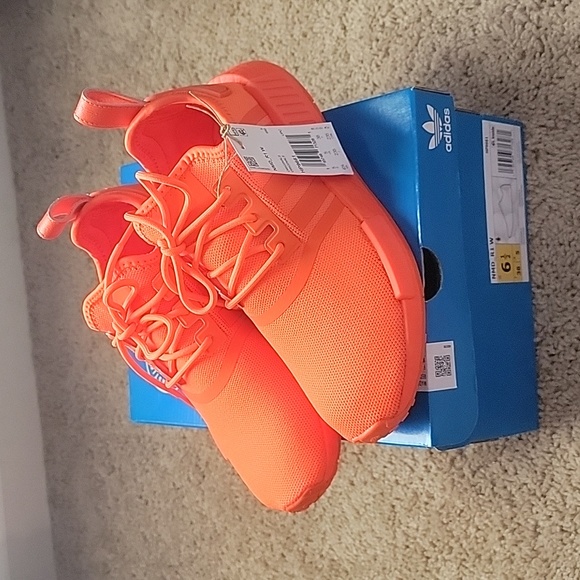 NWT Orange Adidas NMD_R1 - Picture 3 of 6